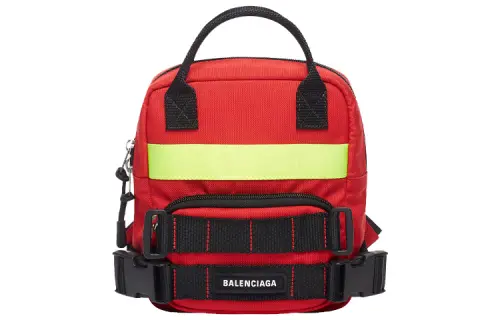 Balenciaga Recycled Nylon Handheld Backpack Men's Red/Black