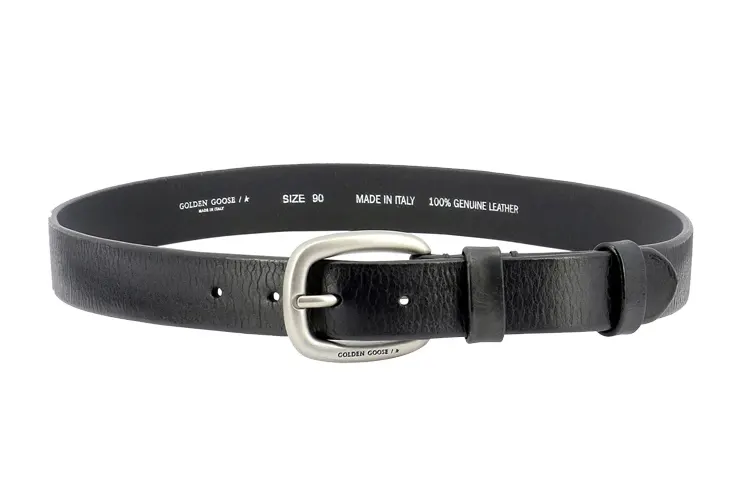 Golden Goose Leather Belts Men's Black