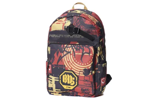 Li Ning Polyester Backpack Regular Unisex Orange Red Multicolor