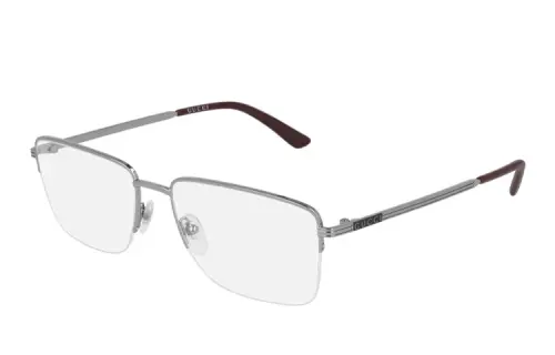 GUCCI Silver Rectangular Prescription Glasses Unisex