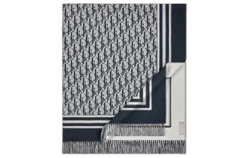 DIOR Knit Scarves Unisex Navy