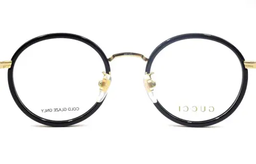 GUCCI Round Prescription Glasses Unisex Black