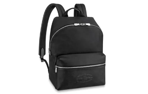 LOUIS VUITTON Discovery Cow Leather Backpack Men's Black
