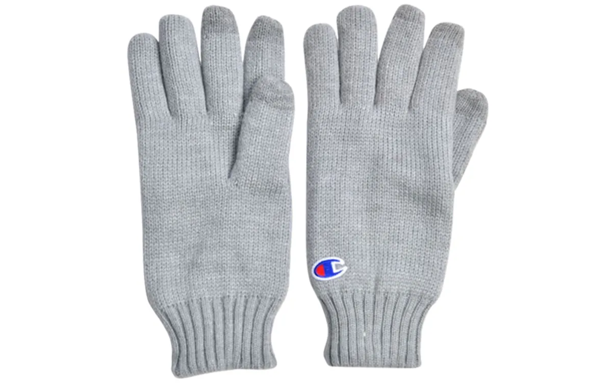 Champion Knit Gloves Unisex Light Gray