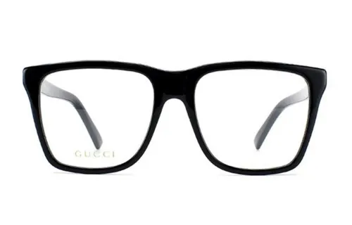 GUCCI Square Eyeglass Frames Unisex Black