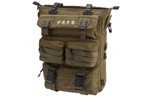 Li Ning Polyester Handbag, Crossbody Bag, Backpack Regular Unisex Army Green