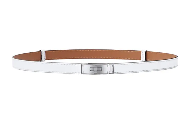 HERMES Kelly Calfskin Leather Belts Women's Width 1.8cm