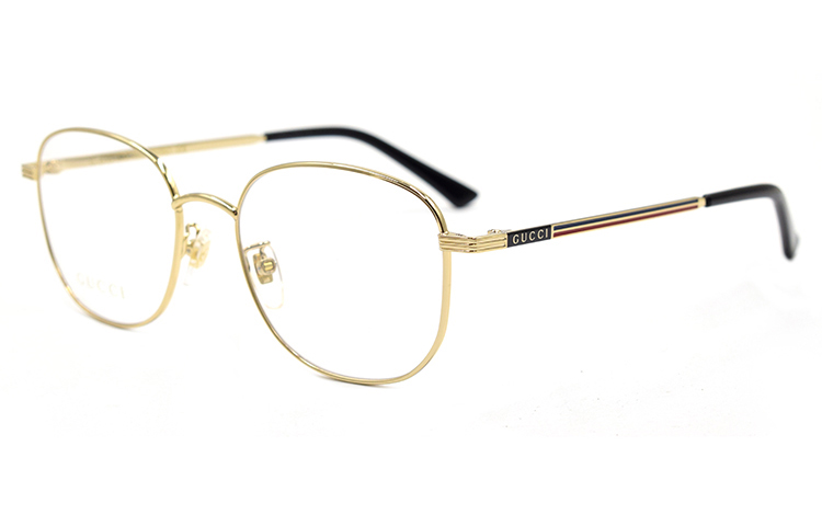 GUCCI Vintage Webbing Collection Oval Prescription Glasses Unisex