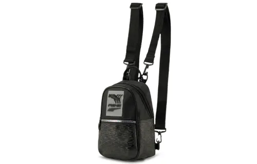 PUMA Artificial Leather Fabric Backpack Regular Women's Black