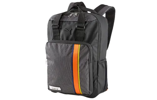 PUMA Two Way Zip Closure Polyester With Nylon Backpack Regular Unisex Black