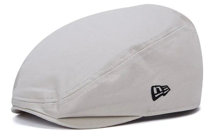 New Era Cotton Berets Unisex Beige