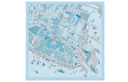 HERMES Scarves Women's Blue