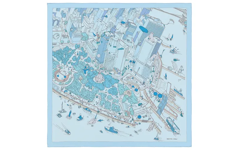 HERMES Scarves Women's Blue