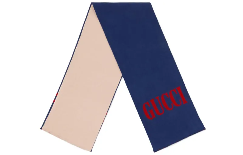 GUCCI Knit Scarves Unisex Blue
