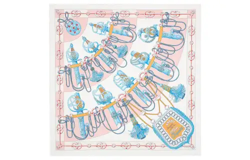Hermès Pre Owned 2020s Cliquetis Silk Scarf