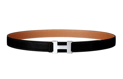 HERMES Mini Constance Calfskin Leather Belts Women's 2.4cm