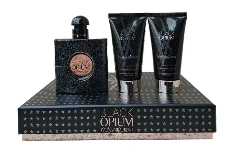 YSL, black perfume, coffee set, body cream, 50 ml, 50 ml