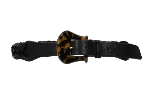 Golden Goose Leather Belts Unisex Black