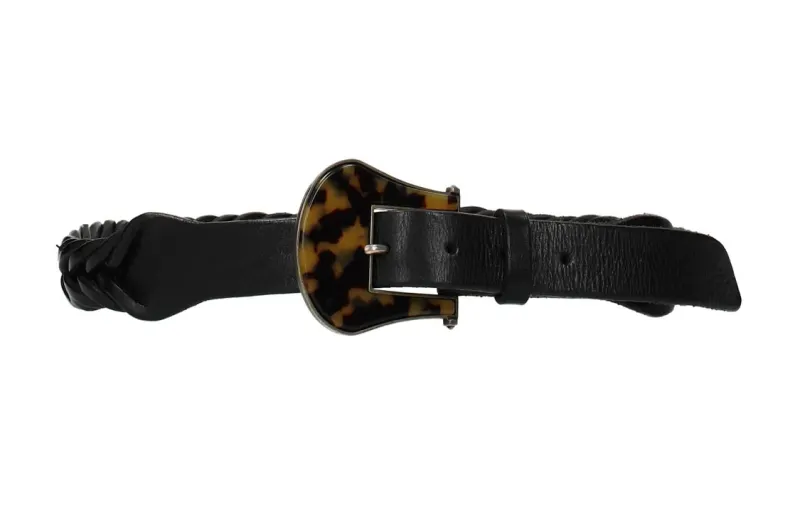 Golden Goose Leather Belts Unisex Black