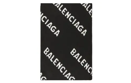 intarsia logo oversize scarf