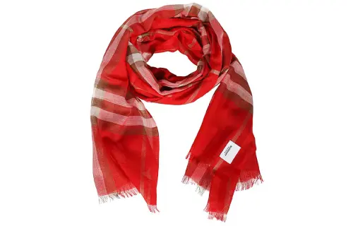 Burberry Silk Scarves Unisex Red