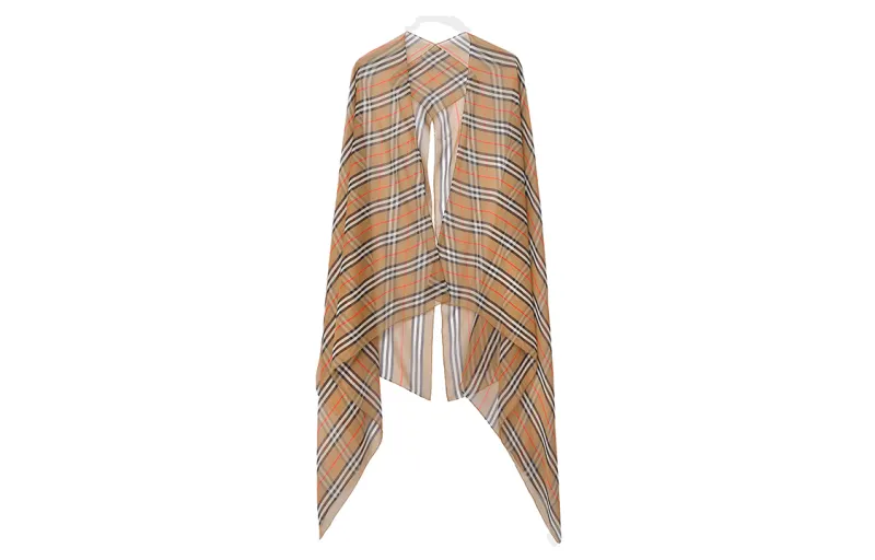 Burberry Plaid Mulberry Silk Scarves Unisex