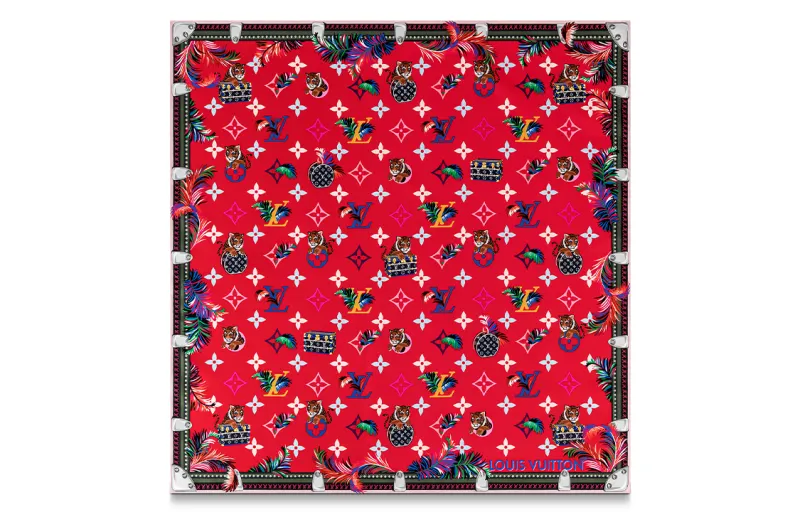 LOUIS VUITTON PRECIOUS TIGER Scarves Women's Red