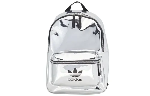 Adidas Originals Trefoil PVC Polyvinyl Chloride Backpack Regular Unisex Metal Silver