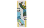 HERMES Cheval Scarves Men's Mixed Gray/Turquoise Blue