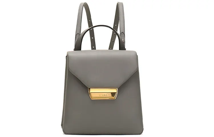 PRADA Portable Cow Leather Backpack Women's Marble Color