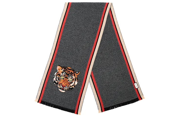 GUCCI Cashmere Wool Knit Scarves Men's