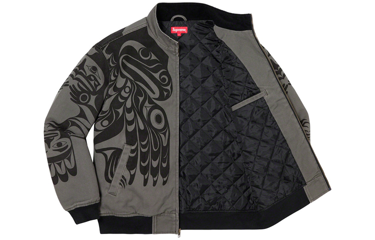Унисекс куртка Supreme FW19 Week 7 Makah Zip Up Jacket (темно-серый) — фото 3