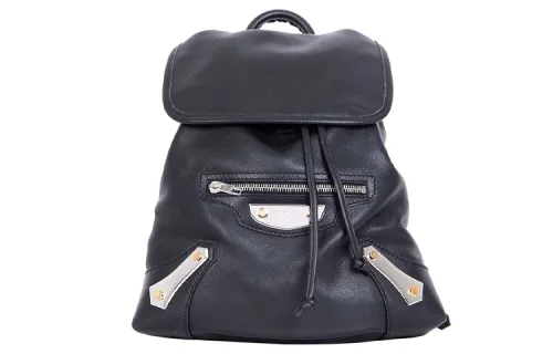 Balenciaga Cow Leather Backpack Men's Black
