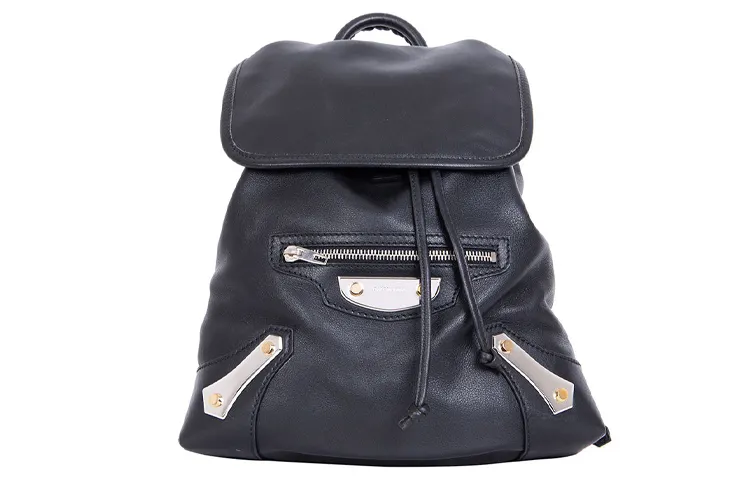 Balenciaga Cow Leather Backpack Men's Black