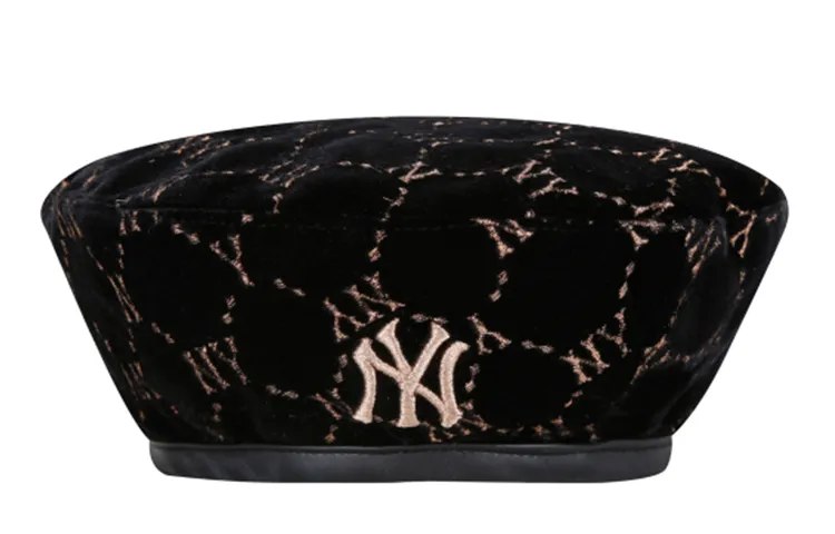 MLB Monogram Velvet Beret New York Yankees Hat