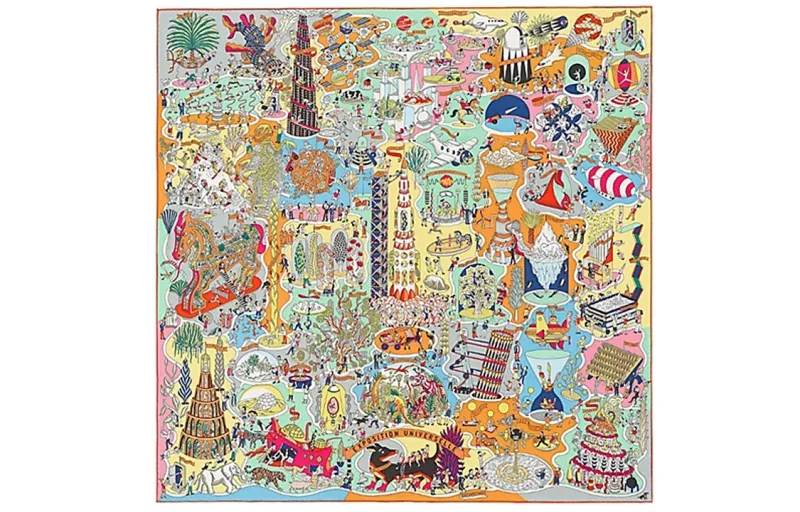 HERMES Scarves Unisex Multicolor