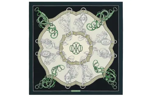 HERMES Lift Profile Scarves Women's Green
