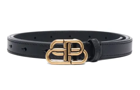 Balenciaga Calfskin Leather Belts Women's Width 1.5cm