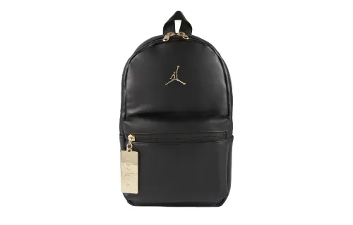 Jordan Microfiber Synthetic Leather Backpack Small Unisex Black