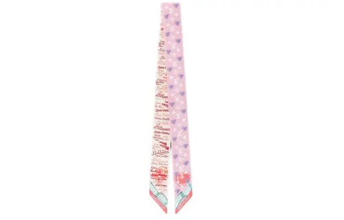 LOUIS VUITTON I LV U BB Silk Scarf Unisex Pink