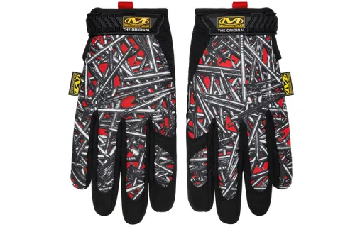 Supreme Knit Gloves Unisex Dark Gray/Red