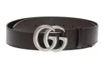 GUCCI GG Marmont Cow Leather Belts Women's Brown Width 4cm