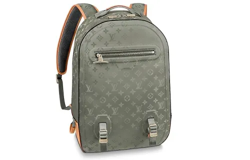 LOUIS VUITTON Coated Canvas Backpack Men's Green