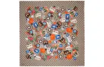 GUCCI Badge Scarves Unisex Ebony