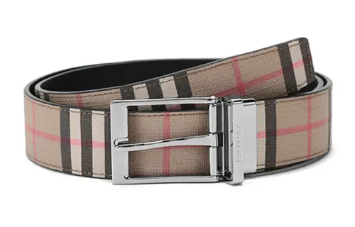 【Previous Season】reversible check leather belt