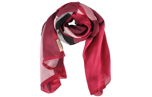 Burberry Silk Knit Scarves Women's Red