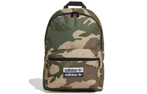 Adidas Originals Polyester Backpack Regular Unisex Green Camouflage