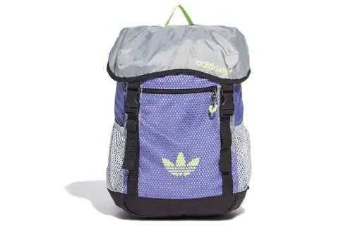 Adidas Originals Polyester Backpack Small Unisex Purple/Halo Silver/Signal Green