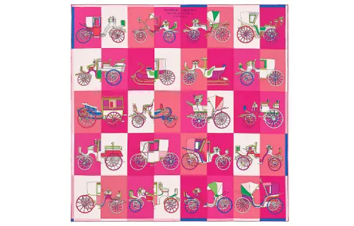 HERMES Carre Scarves Women's Pink