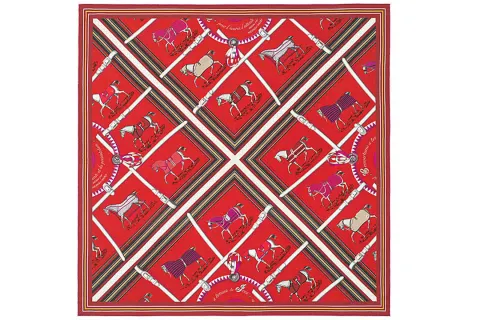 HERMES Scarves Women's Red